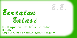 bertalan balasi business card